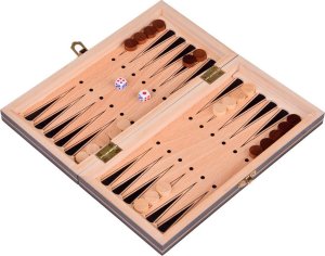 Jokomisiada Zestaw 3w1 Gra drewniane Szachy Warcaby Tryktrak z dwustronną planszą GR0692 10