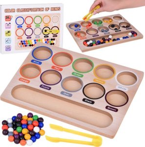 Jokomisiada Kolorowe Kulki Układanka Montessori Mozaika Sorter nauka kolorów ZA5329 1