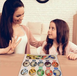 Jokomisiada Kolorowe Kulki Układanka Montessori Mozaika Sorter nauka kolorów ZA5329 14