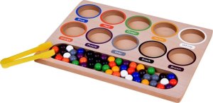 Jokomisiada Kolorowe Kulki Układanka Montessori Mozaika Sorter nauka kolorów ZA5329 6