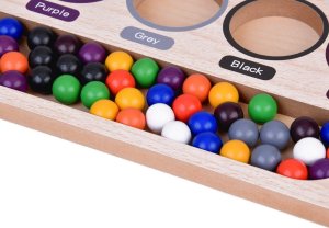 Jokomisiada Kolorowe Kulki Układanka Montessori Mozaika Sorter nauka kolorów ZA5329 7