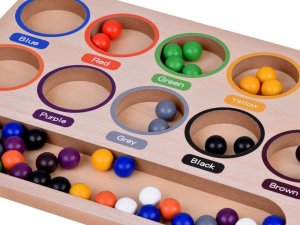 Jokomisiada Kolorowe Kulki Układanka Montessori Mozaika Sorter nauka kolorów ZA5329 8