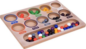 Jokomisiada Kolorowe Kulki Układanka Montessori Mozaika Sorter nauka kolorów ZA5329 9