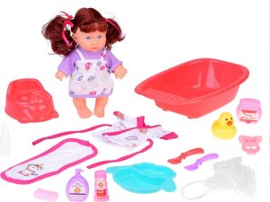 Jokomisiada Interaktywny Zestaw mówiąca Lalka Bobas Wanna do Kąpieli akcesoria ZA5335 2