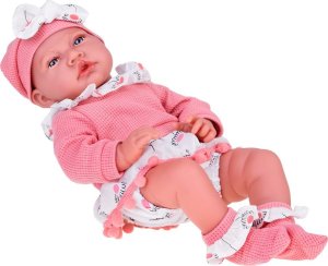 Jokomisiada Lalka BOBAS 45 cm dziewczynka miękka i interaktywna różowy komplet ZA5188 7