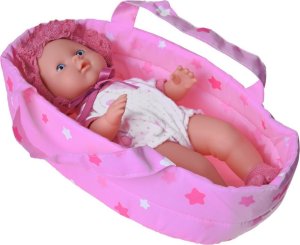 Jokomisiada Lalka bobas w nosidełku laleczka pije i siusia + butelka ZA5155 14