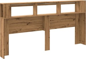 vidaXL Wezgłowie łóżka z LED, dąb artisan, 200x18,5x103,5 cm 8