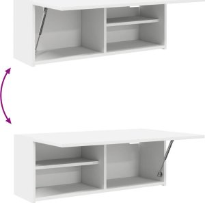 vidaXL Wisząca szafka łazienkowa, biała, 80x25x30 cm 8