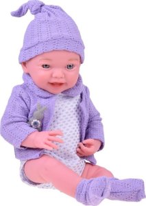 Jokomisiada Uśmiechnięta Lalka bobas 40cm laleczka dzidziuś fioletowy sweterek ZA5321 2