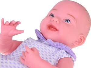 Jokomisiada Uśmiechnięta Lalka bobas 40cm laleczka dzidziuś fioletowy sweterek ZA5321 3