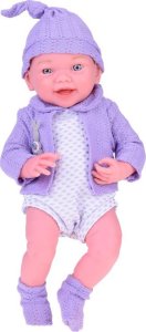 Jokomisiada Uśmiechnięta Lalka bobas 40cm laleczka dzidziuś fioletowy sweterek ZA5321 4
