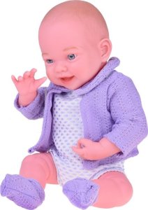 Jokomisiada Uśmiechnięta Lalka bobas 40cm laleczka dzidziuś fioletowy sweterek ZA5321 5