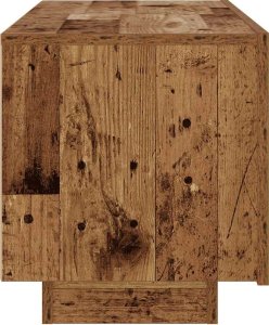 vidaXL Szafka pod TV z oświetleniem LED, stare drewno, 100x35x40 cm 5