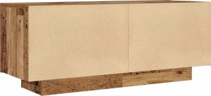 vidaXL Szafka pod TV z oświetleniem LED, stare drewno, 100x35x40 cm 6