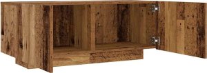 vidaXL Szafka pod TV z oświetleniem LED, stare drewno, 100x35x40 cm 7