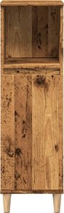 vidaXL Szafka łazienkowa, stare drewno, 30x30x100 cm 4