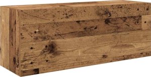 vidaXL Wisząca szafka łazienkowa, stare drewno, 80x25x30 cm 2