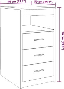 vidaXL Komoda, stare drewno, 40x50x76 cm 11