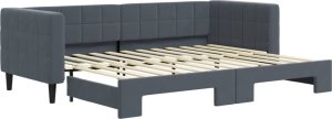 vidaXL Sofa rozsuwana, ciemnozielona, 80x200 cm, aksamit 2
