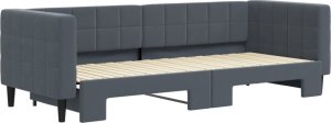 vidaXL Sofa rozsuwana, ciemnozielona, 80x200 cm, aksamit 3