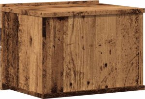 vidaXL Wiszące szafki nocne, 2 szt., stare drewno, 40x32x30 cm 7