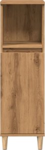 vidaXL Szafka łazienkowa, dąb artisan, 30x30x100 cm 4