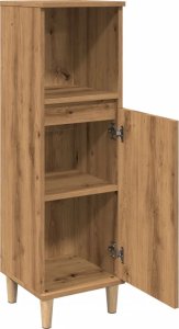 vidaXL Szafka łazienkowa, dąb artisan, 30x30x100 cm 5