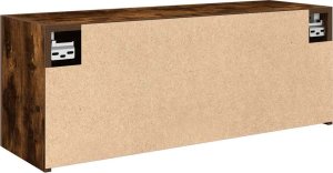 vidaXL Wisząca szafka łazienkowa, przydymiony dąb, 80x25x30 cm 7