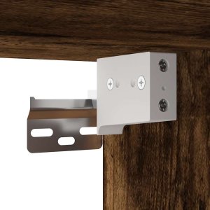 vidaXL Wisząca szafka łazienkowa, przydymiony dąb, 80x25x30 cm 9