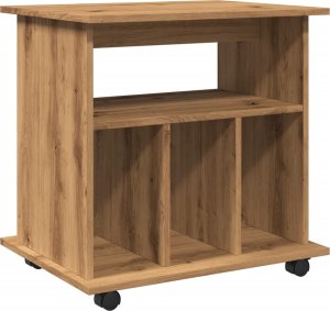 vidaXL Szafka na kółkach, dąb artisan, 60x45x60 cm 2