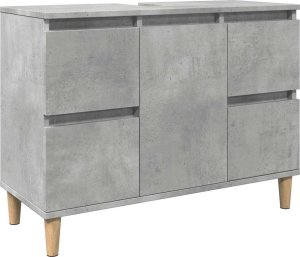 vidaXL Szafka pod umywalkę, szarość betonu, 80x33x60 cm 2