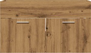 vidaXL Szafka pod umywalkę, dąb artisan, 80x38,5x46 cm 4