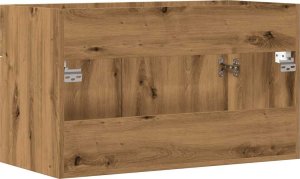 vidaXL Szafka pod umywalkę, dąb artisan, 80x38,5x46 cm 6