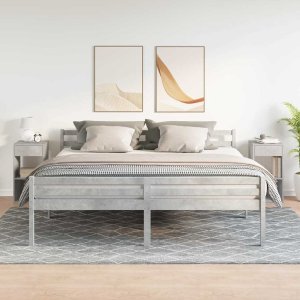 vidaXL vidaXL Szafki nocne z szufladą, 2 szt., szarość betonu, 35x34x66,5 cm 3