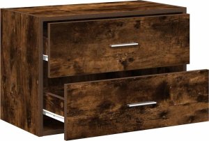 vidaXL vidaXL Szafka z 2 szufladami, przydymiony dąb, 60x31x40 cm 5