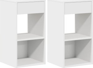 vidaXL vidaXL Szafki nocne z szufladą, 2 szt., białe, 35x34x66,5 cm 2