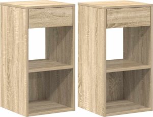 vidaXL vidaXL Szafki nocne z szufladą, 2 szt., dąb sonoma, 35x34x66,5 cm 2