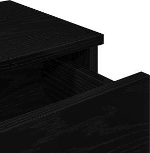 vidaXL Półka ścienna z szufladami, czarna, 100x37,5x19 cm 8