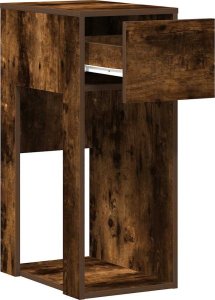 vidaXL vidaXL Stojak pod komputer z szufladą, przydymiony dąb, 30x44x74 cm 4