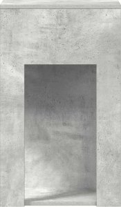 vidaXL vidaXL Stojak pod komputer z szufladą, szarość betonu, 30x44x74 cm 6