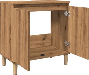 vidaXL vidaXL Szafka pod umywalkę, dąb artisan, 58x33x60 cm 5