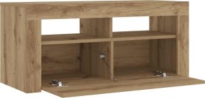vidaXL Szafka pod TV z oświetleniem LED, dąb artisan, 90x35x40 cm 10