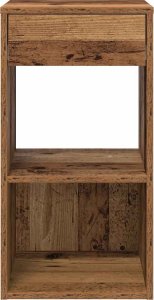 vidaXL vidaXL Szafki nocne z szufladą, 2 szt., stare drewno, 35x34x66,5 cm 4
