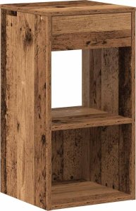 vidaXL vidaXL Szafki nocne z szufladą, 2 szt., stare drewno, 35x34x66,5 cm 5
