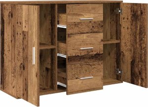vidaXL Szafka, stare drewno, 90x29,5x65 cm, materiał drewnopochodny 9