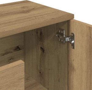 vidaXL Komoda, dąb artisan, 90x29,5x65 cm 7