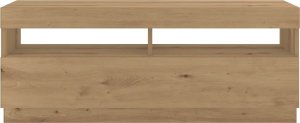 vidaXL Szafka pod TV z oświetleniem LED, dąb artisan, 300x35x40 cm 7