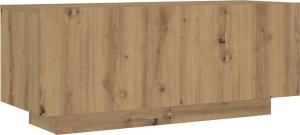 vidaXL Szafka pod TV z oświetleniem LED, dąb artisan, 300x35x40 cm 8