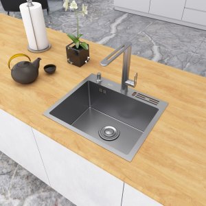Zlewozmywak Nett Zlew kuchenny nablatowy jednokomorowy ze stali 1,5 mm Inox 45 cm Nett NS-5245 1