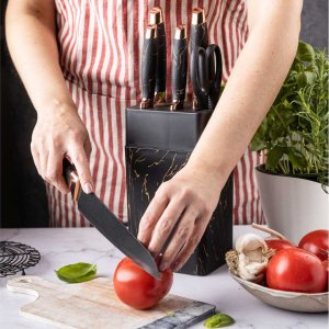 KingHoff ZESTAW NOŻY KUCHENNYCH W STOJAKU Z OSTRZAŁKĄ KINGHOFF KH-7770 5